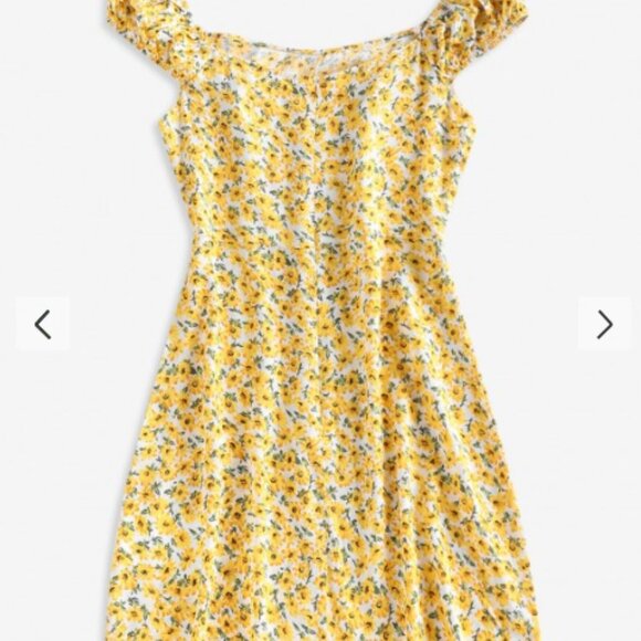 ZAFUL Ditsy Print Sleeveless Mini Dress - Picture 1 of 8